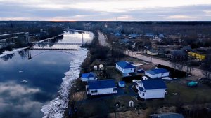 DJi Neo, вечер в деревне.
