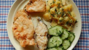 Синяя зубатка жареная