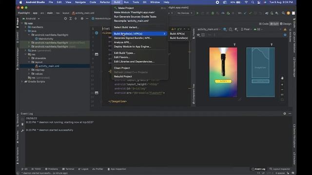 FLASHLIGHT APP USING ANDROID STUDIO смотреть онлайн
