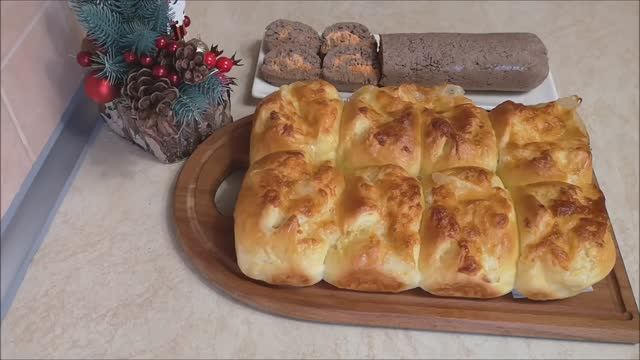 Булочки КАК ПУХ с сыром | ПЕЧЕНОЧНЫЙ РУЛЕТ | Праздничная закуска | Готовим с ЛЮБОВЬЮ