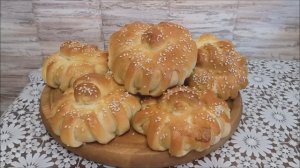 Пышные БУЛОЧКИ со ВКУСОМ ПИЦЦЫ. Рецепт дрожжевого теста. Красивые домашние булочки