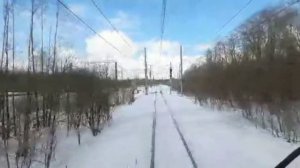 Поездка на электровозе 2ЭС4К 90км/ч