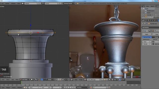 Blender Tutorial - Modeling a Chandelier - part 1 of 4