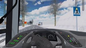 Поездка на автобусе МАЗ 203.047, маршрут 23. Proton bus simulator