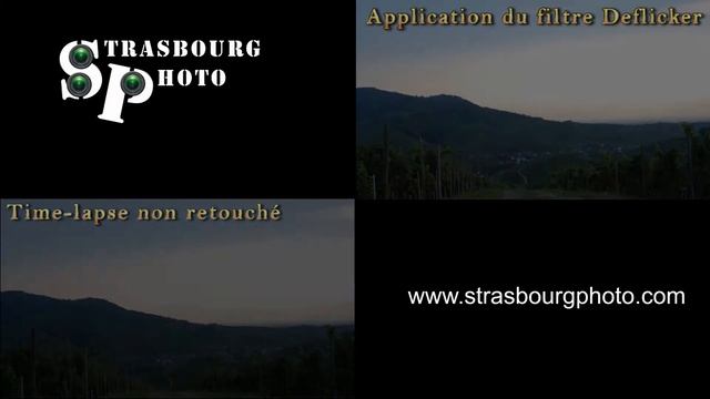 Timelapse, supression des scintillements