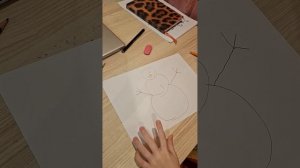 как нарисовать снеговика #рисуемснеговика