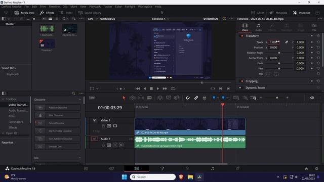 How to Zoom Video Clip in Davinci Resolve смотреть онлайн