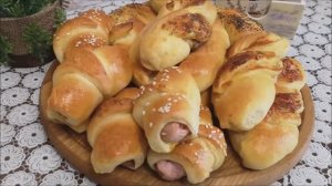 Универсальное ДРОЖЖЕВОЕ тесто\Сосиски в тесте ПО НОВОМУ\Булочки с моцареллой\Сладкие булочки к чаю