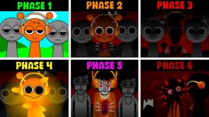 Фаза 1 VS Фаза 2 VS Фаза 3 VS Фаза 4 VS Фаза 5 VS Фаза 6 in Incredibox Sprunki