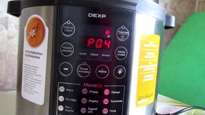 Как установить в мультиварке DEXP автоматический режим "На пару", видео с повтором с субтитрами.