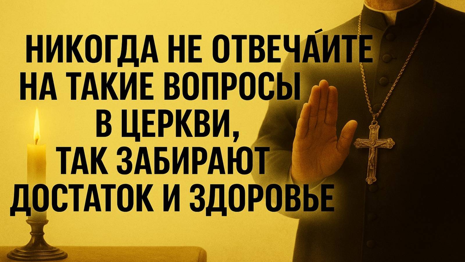 Никогда не отвечайте на такие вопросы в церкви, так забирают достаток. Приметы