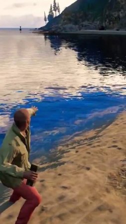 GTA 5 EXPERIMENT: STICKY BOMB WAVE GENERATOR AT THE BEACH!! #gta5 #shorts