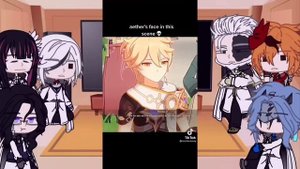 🍁The fatui harbingers react to traveler (Aether) PT-BR|ENG 2/2🍁 // Genshin impact // gacha club