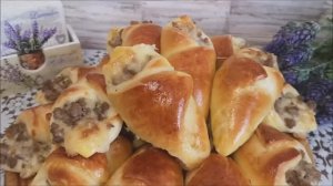 Кулёчки с мясом. Рецепт вкусного дрожжевого теста. Выпечка с МЯСОМ