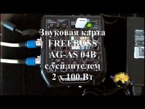 Звуковая карта FREEBOSS AG-AS 04B 24 бит 99DSP эффекты 192 кГц с усилителем 2 х 100 Вт