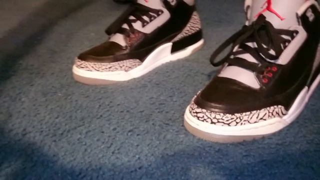 Air jordan retro 3 black cement gray on feet смотреть онлайн