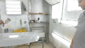 Ремонт капота, грунтование эпоксидным и вторичным грунтом