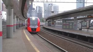 Электропоезд ЭС1П-035 "Ласточка" (ТЧ-96) скоростной поезд №717М Москва - Минск.