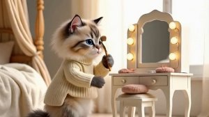 Kitten’s Aesthetic Morning Routine (Cuteness Overload!) #cute #cat #kitten #aian