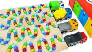 Гонка на машинках ASMR самосвал Экскаватор Машина скорой помощи Вилочный погрузчик