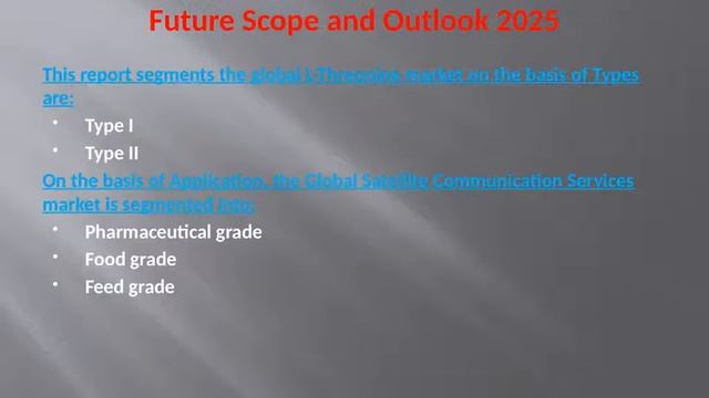 L Threonine Market In depth Analysis 2019, Scope and Outlook 2025 смотреть онлайн