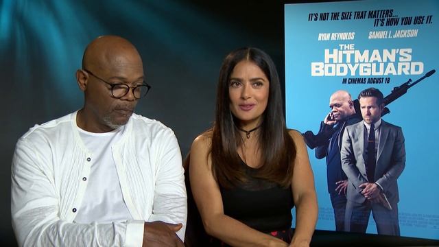 Samuel L Jackson & Salma Hayek on filming The Hitman's Bodyguard смотреть онлайн
