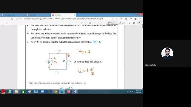 First order circuits (Source free RC & RL Circuits, GATE problems)  Lec 20