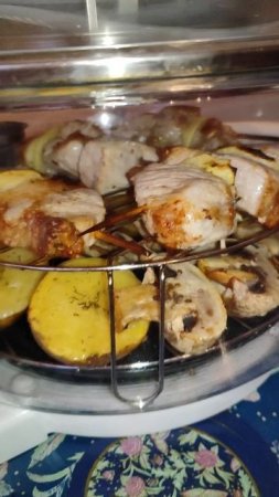 Карбонад с шампиньонами в аэрогриле