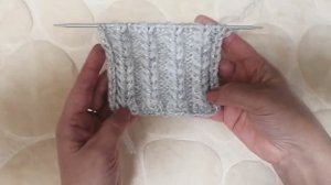 Узор спицами два ряда. Колоски объёмные