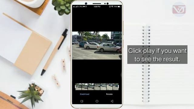 Mobile app video stabilizer