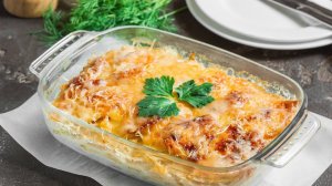 Сливочный картофельник и жареная рыбка.