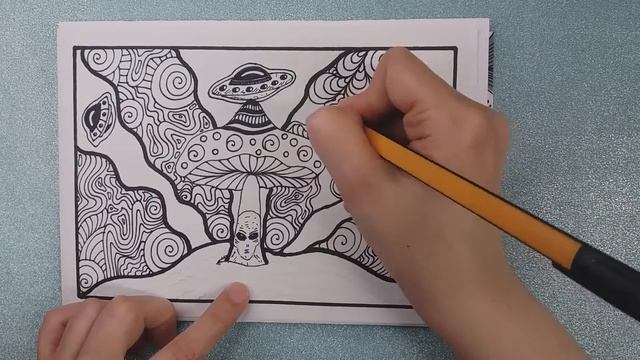 How to doodle#Drawing doodles# Easy drawing#How to draw UFO easy art#Doodle art#UFO#Space смотреть онлайн
