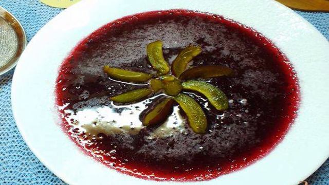 Кисель из сливы и черной смородины