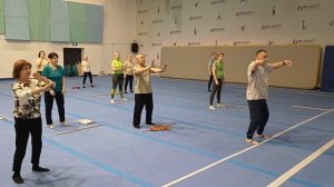ЛФК 55+. Разминка, - дренаж жидкостей, скручивание, повышаем общий тонус.