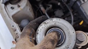 замена обводного ролика 1sz-fe