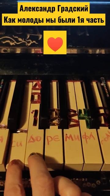 Как молоды мы были Александр Градский(1я часть)песни Как играть на пианино НОТЫ Припев в след.видео смотреть онлайн