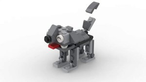 🐺Построй волка из лего с анимацией. LEGO. Волк. Полибег 40331 #lego #tutorial #bricklady