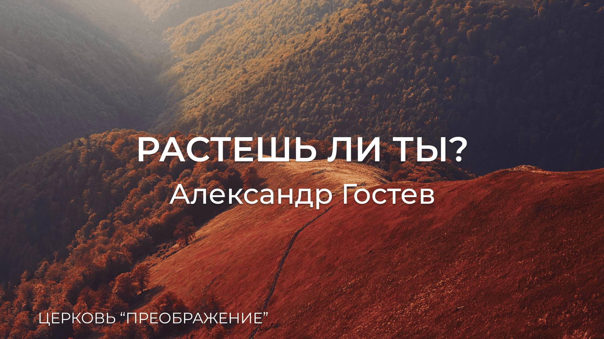 Богослужение 06.04.25 / Проповедует Александр Гостев / ц. "Преображение"