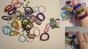 Обзор на все мои колечки из бисера💍💍💍