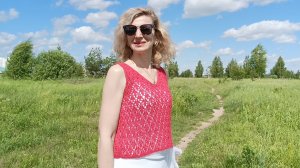 Красивая ажурная майка./ МК