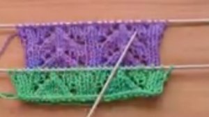 Ажурный узор спицами.