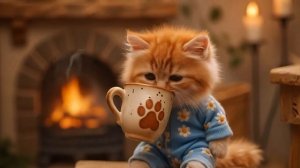 Cutest Kitten Cozy Bedtime Routine #cat #ai #storytime #aianimation #cute #cutec