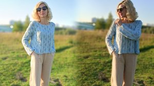 Джемпер оверсайз "Аквамарин"