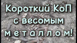 Короткий КоП с весомым металлом! #коп #находки