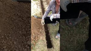 Траншея под электрический кабель. Собственный опыт. Сваи под модульный дом.