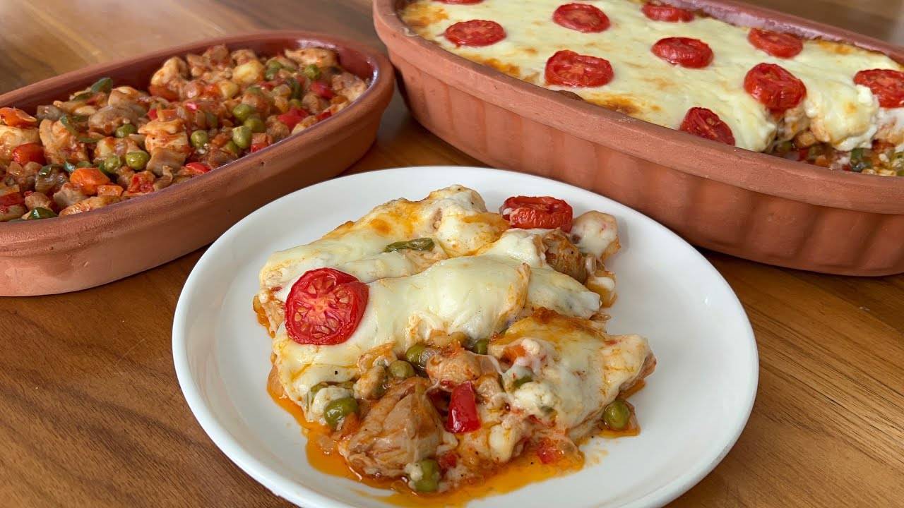 Сочная запеканка с курицей на ужин
