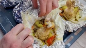 Курица с грибами и овощами в духовке - семья сыта и довольна_ простые идеи для ужина или обеда