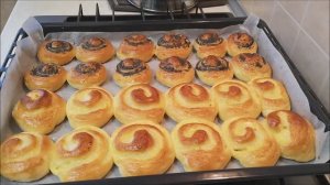 Домашние БУЛОЧКИ с МАКОМ и ЗАВАРНЫМ КРЕМОМ | Дрожжевое тесто на воде