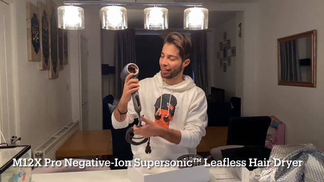 هدية ديال الزوجة ديالي 😍🎁 M12X Pro Negative-Ion Supersonic™ Leafless Hair Dryer смотреть онлайн