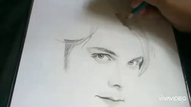 Drawing Gerard Way of My Chemical Romance / Pencil Drawing смотреть онлайн
